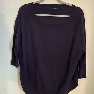 Express Navy Pull Over Sweater